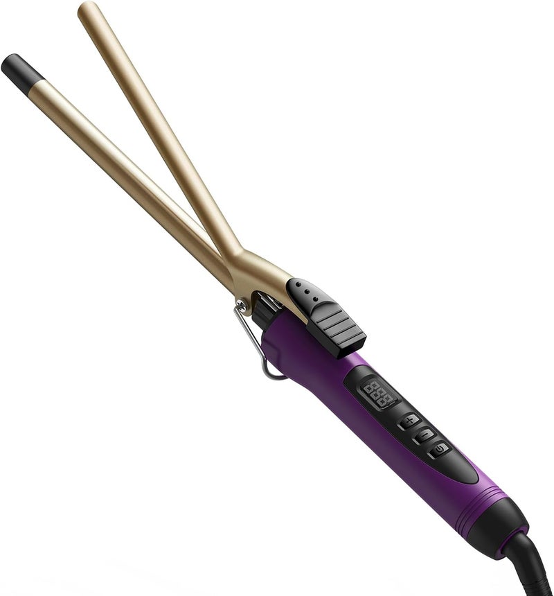 MELYDO 1/2 Inch Small Curling Iron Wand for Short & Long Hair, Half Inch Curling Wand Ceramic Small Barrel Curling Iron Tiny Curling Wand with Adjustable Temperature, Include Heat Resistant Glove - Image 1